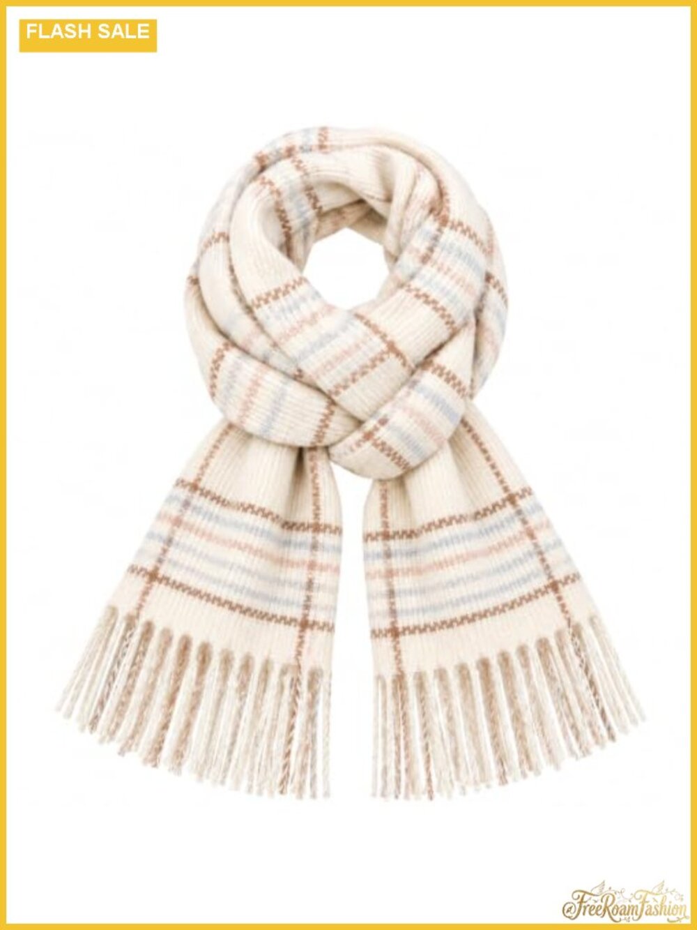 Thick Long Plaid Tassel Scarf Faux Cashmere Winter Warm Wrap Shawl